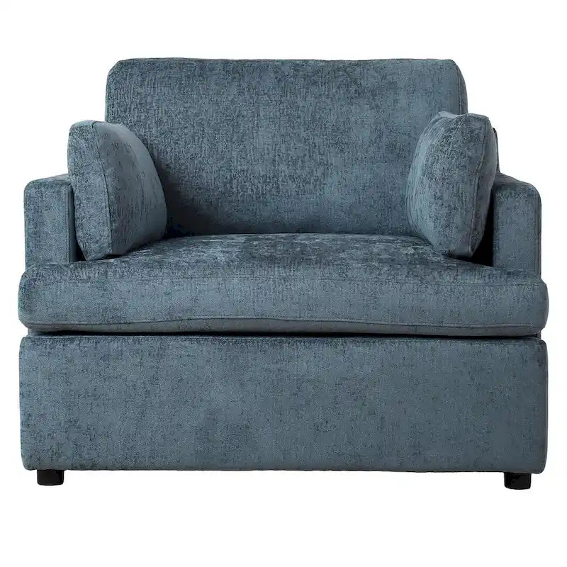 Sillón decorativo 37 con patas de plástico y cojines decorativos