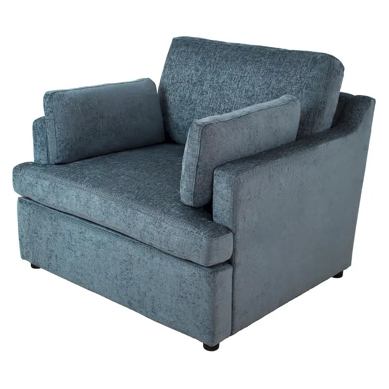 Sillón decorativo 37 con patas de plástico y cojines decorativos