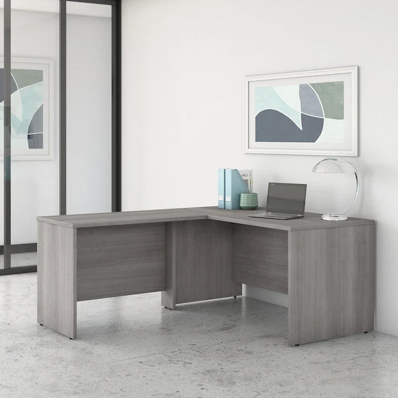 Bureau de travail en L de 60 pouces L (comprend un bureau latéral de 42 pouces)