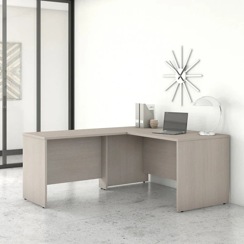 Bureau de travail en L de 60 pouces L (comprend un bureau latéral de 42 pouces)