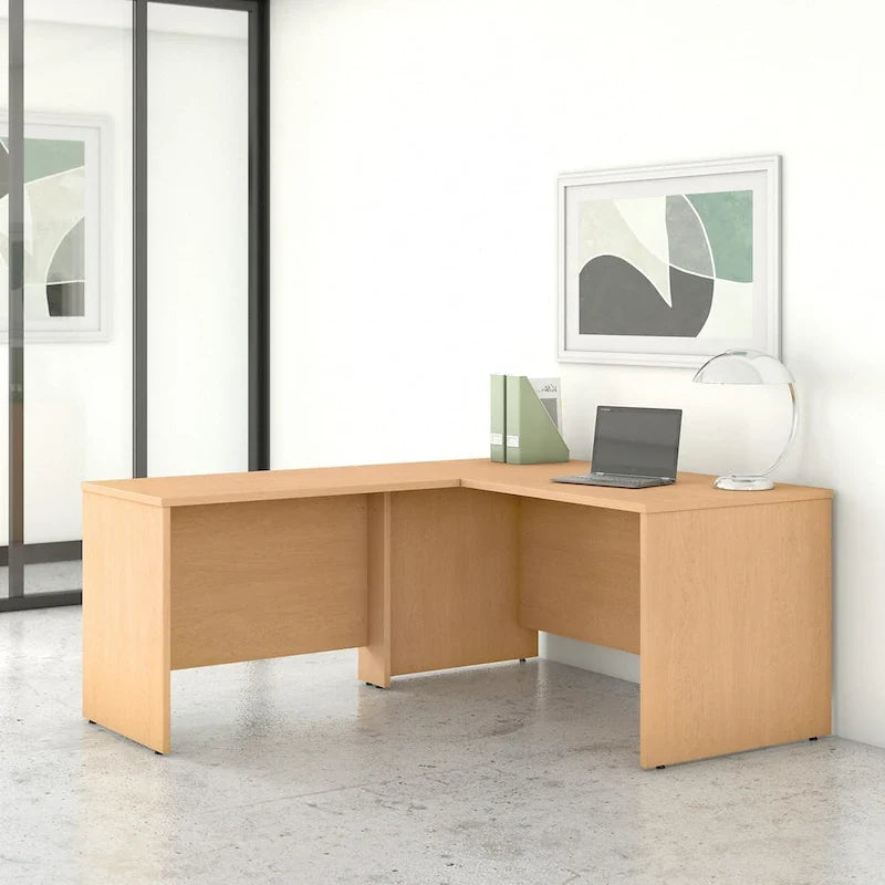 Bureau de travail en L de 60 pouces L (comprend un bureau latéral de 42 pouces)
