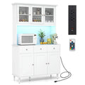 Armoire de rangement pour cuisine de 77 de hauteur avec éclairage à DEL et