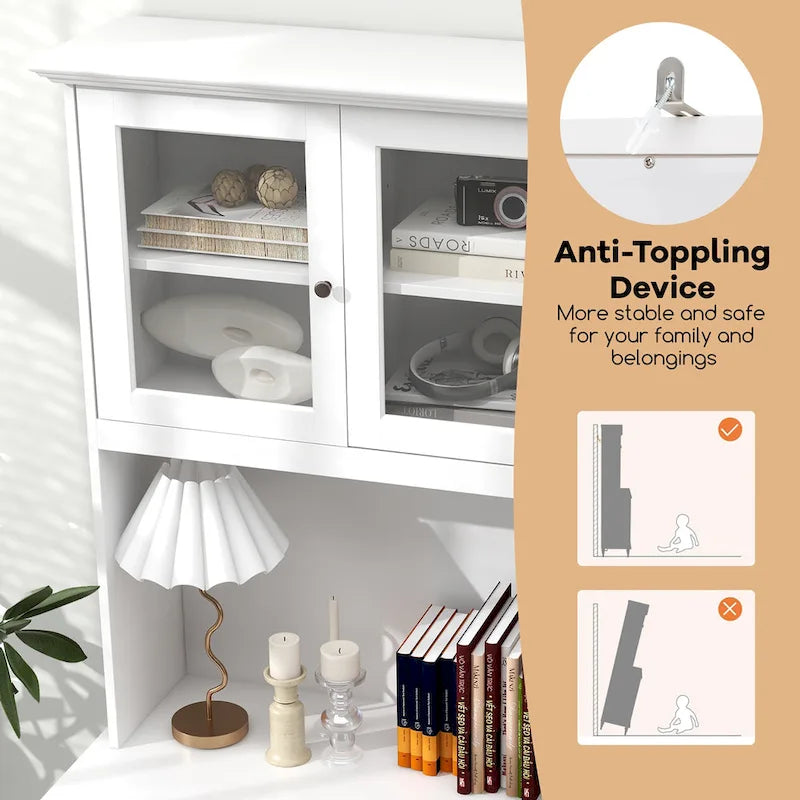 Armoire de rangement pour cuisine de 77 de hauteur avec éclairage à DEL et