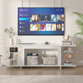 TV-Ständer und Multimedia-Entertainment-Center mit Regalen