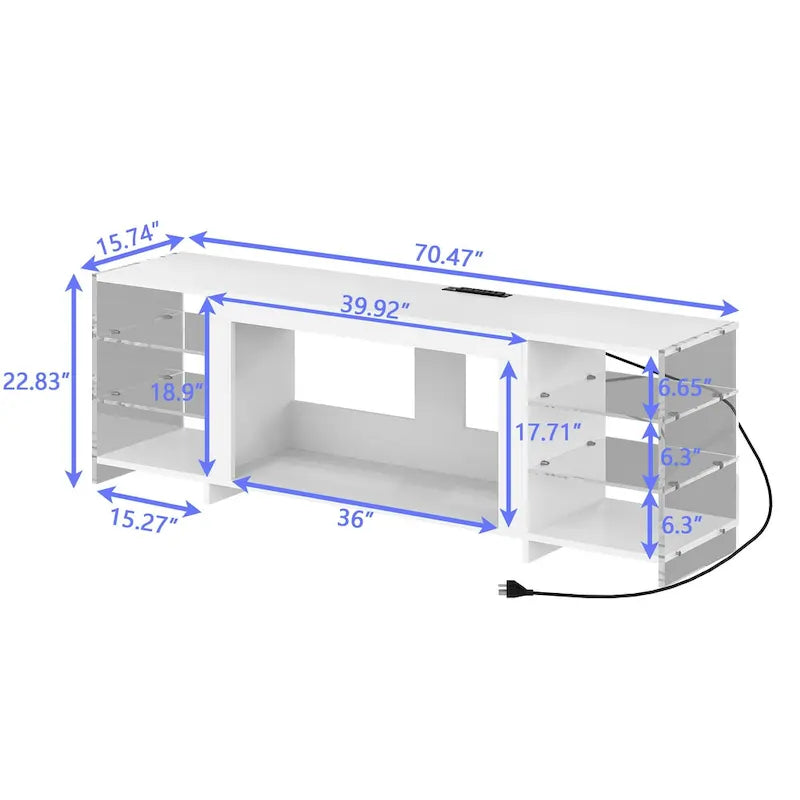 TV-Ständer und Multimedia-Entertainment-Center mit Regalen