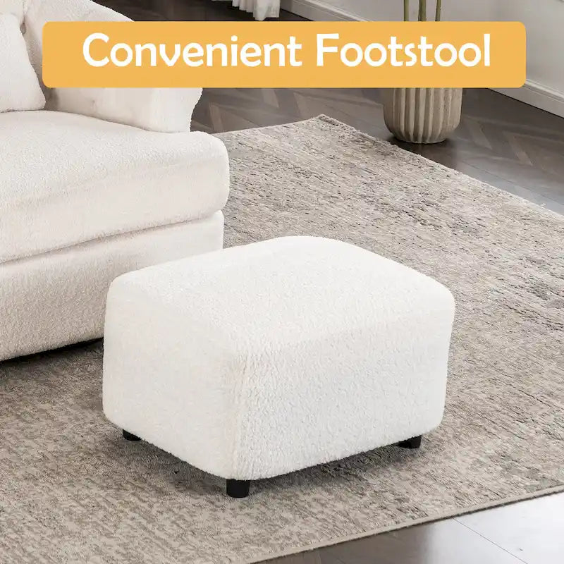 Silla giratoria de terciopelo con otomana, giro de 360 grados