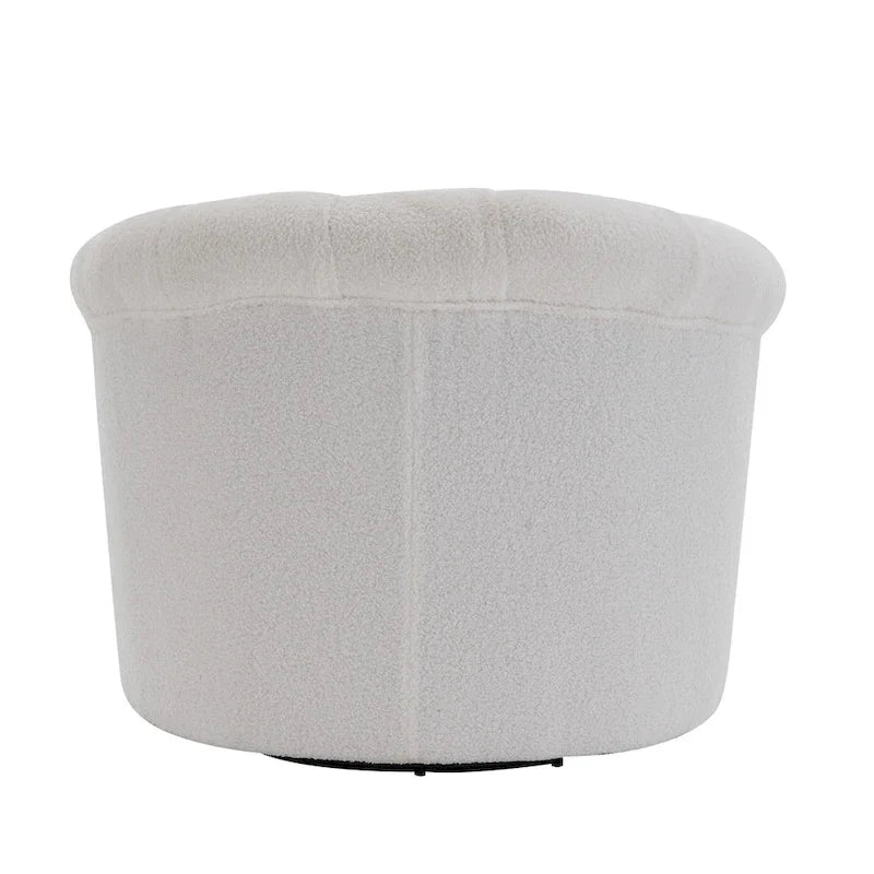 Silla giratoria de terciopelo con otomana, giro de 360 grados