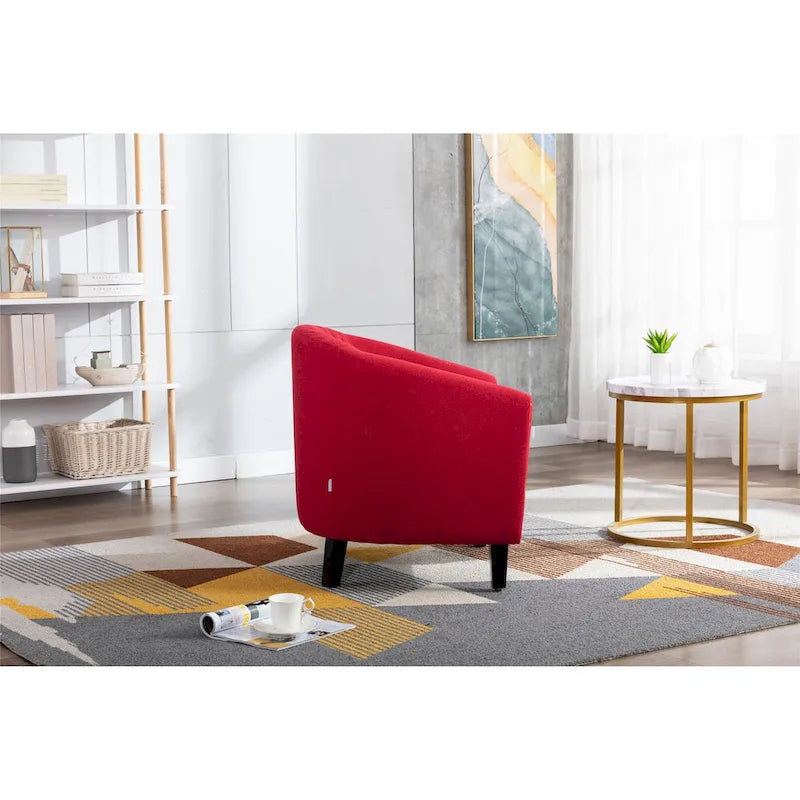 Sillón para sala de estar con tachuelas decorativas y patas de madera maciza