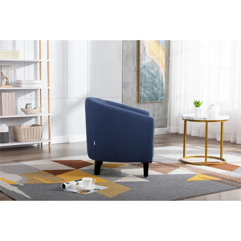 Sillón para sala de estar con tachuelas decorativas y patas de madera maciza