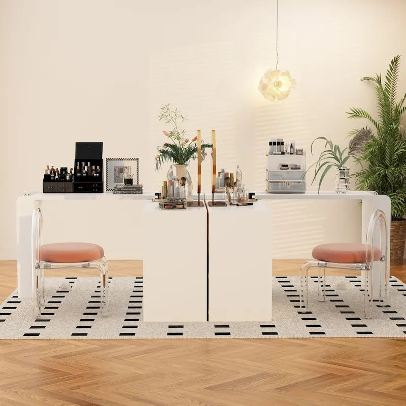 Cómoda de dormitorio con tocador lateral para escritorio
