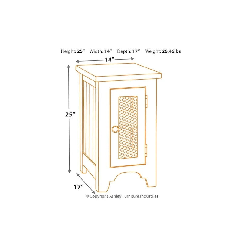 Mesa auxiliar para colocar junto al sillón - Blanca/marrón