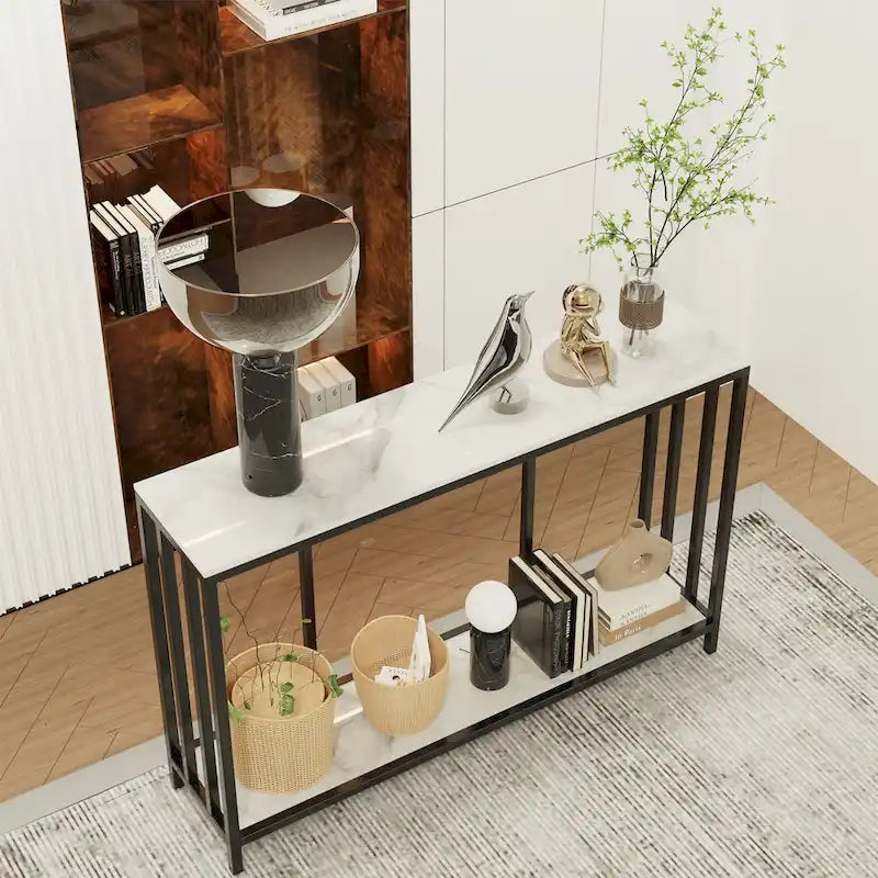 Mesa consola resistente de piedra sinterizada