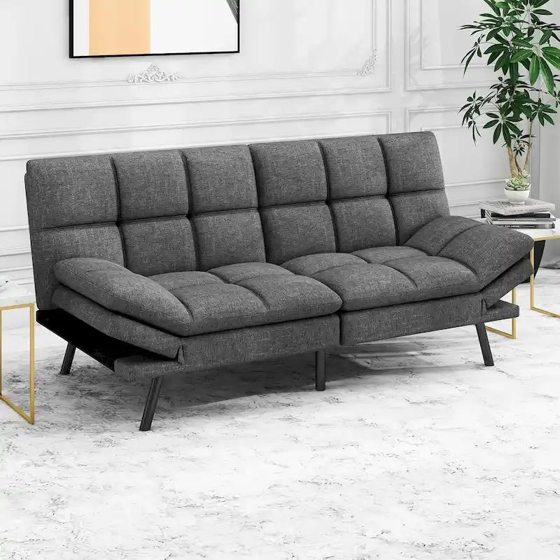 Sofá cama futón convertible con espuma viscoelástica
