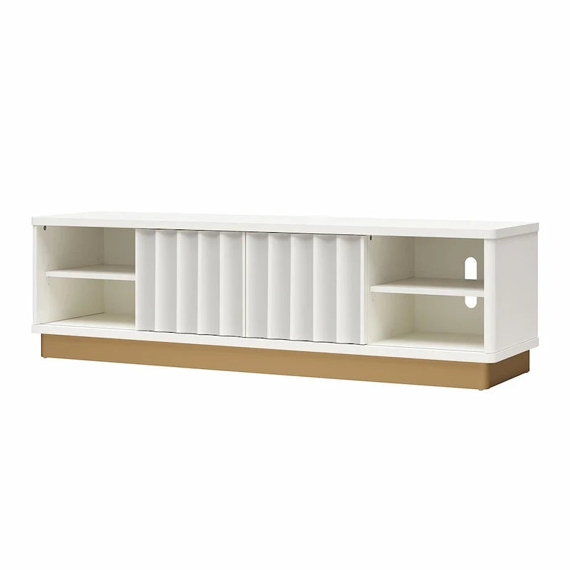 Mueble de TV moderno con frente festoneado para televisores de hasta
