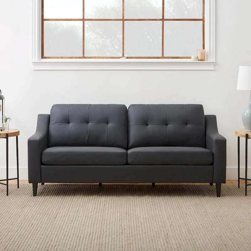 75-Zoll-Sofa mit gepolsterten, geschwungenen Armlehnen