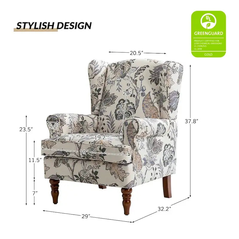Fauteuils traditionnels en tissu avec pieds usinés