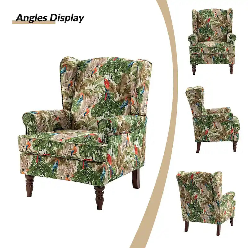 Fauteuils traditionnels en tissu avec pieds usinés
