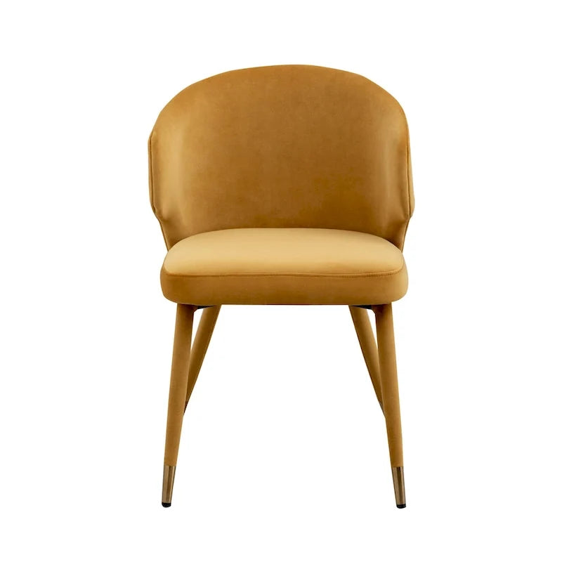 Sillas de comedor de terciopelo con detalles dorados