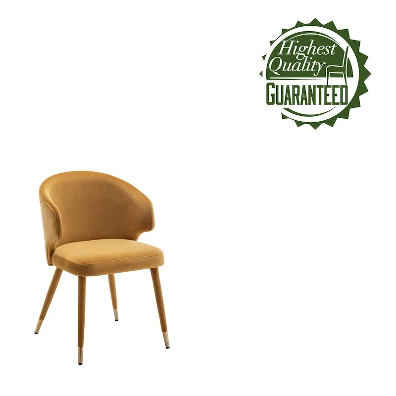 Sillas de comedor de terciopelo con detalles dorados