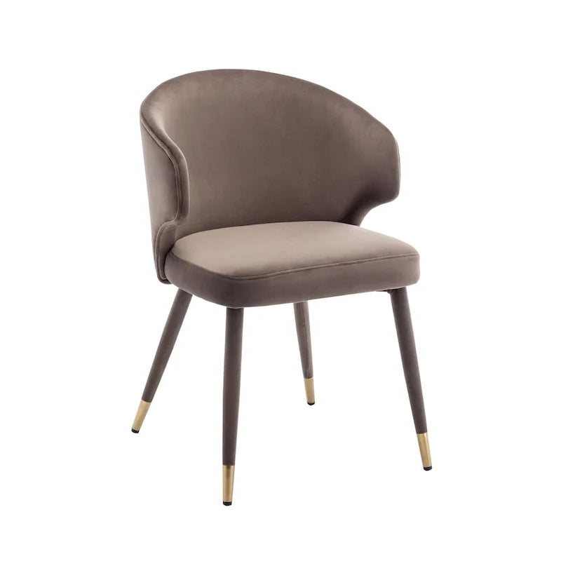 Sillas de comedor de terciopelo con detalles dorados