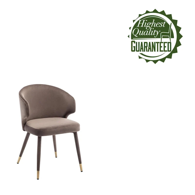 Sillas de comedor de terciopelo con detalles dorados