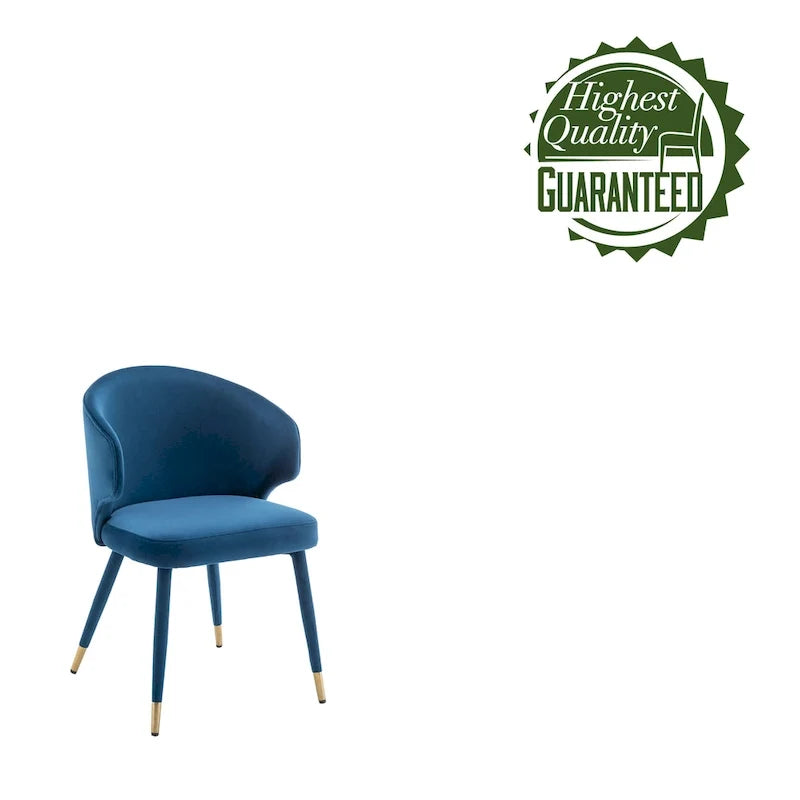Sillas de comedor de terciopelo con detalles dorados