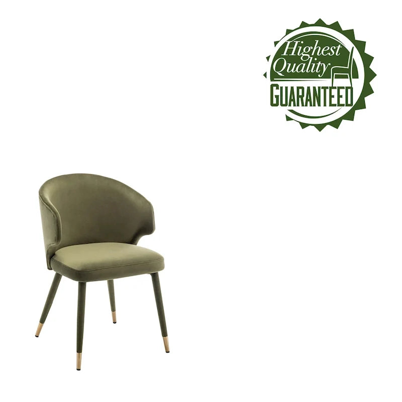 Sillas de comedor de terciopelo con detalles dorados