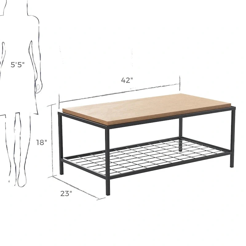 Mesas de centro y auxiliares de madera y metal