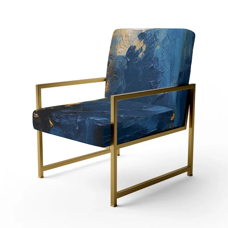 Sillón decorativo tapizado con diseño abstracto y moderno