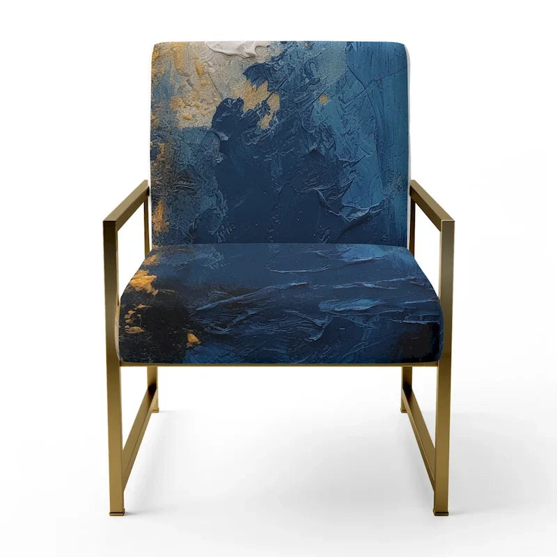 Sillón decorativo tapizado con diseño abstracto y moderno