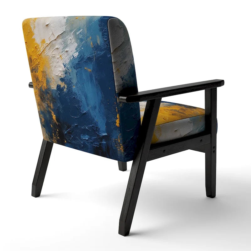 Sillón decorativo tapizado con diseño abstracto y moderno