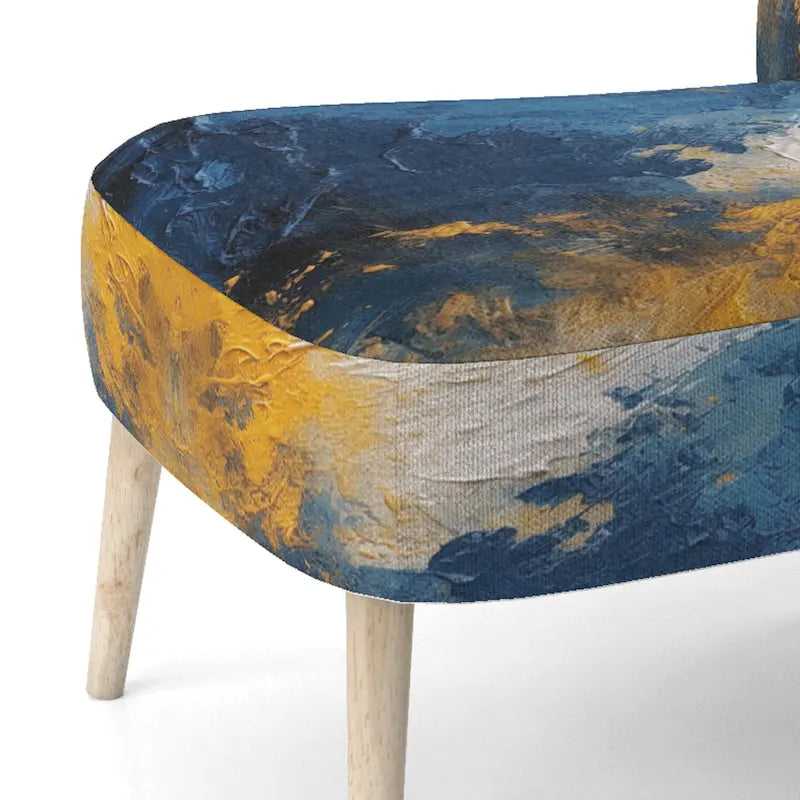 Sillón decorativo tapizado con diseño abstracto y moderno