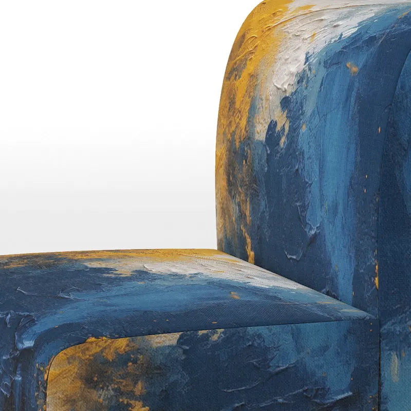 Sillón decorativo tapizado con diseño abstracto y moderno