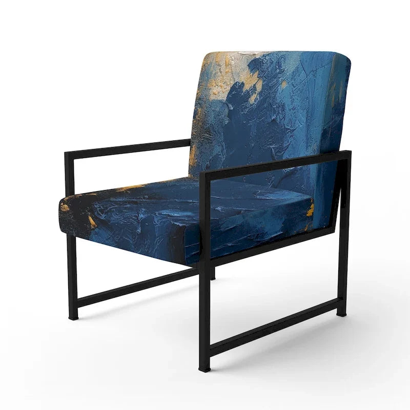 Sillón decorativo tapizado con diseño abstracto y moderno