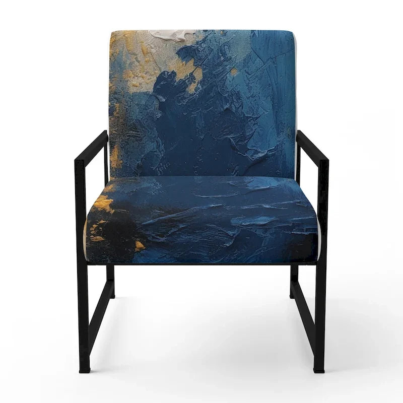 Sillón decorativo tapizado con diseño abstracto y moderno