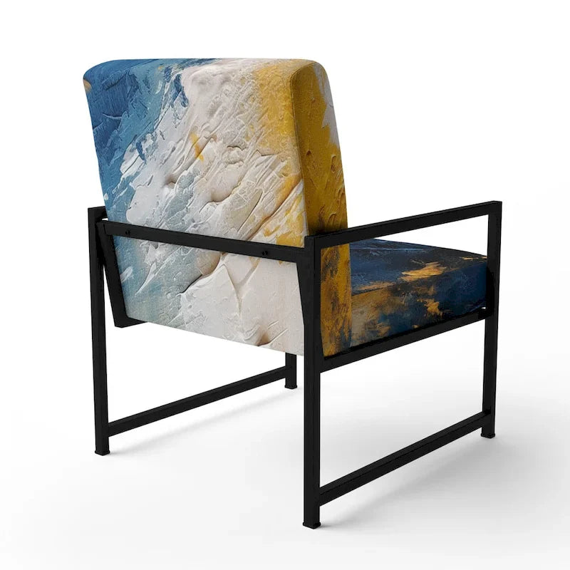 Sillón decorativo tapizado con diseño abstracto y moderno
