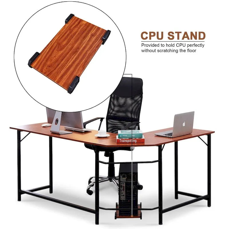 Eckschreibtisch in L-Form für Gaming, MDF 7121