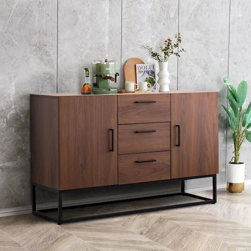 Sideboard in Holzoptik mit 3 Schubladen und Anrichte