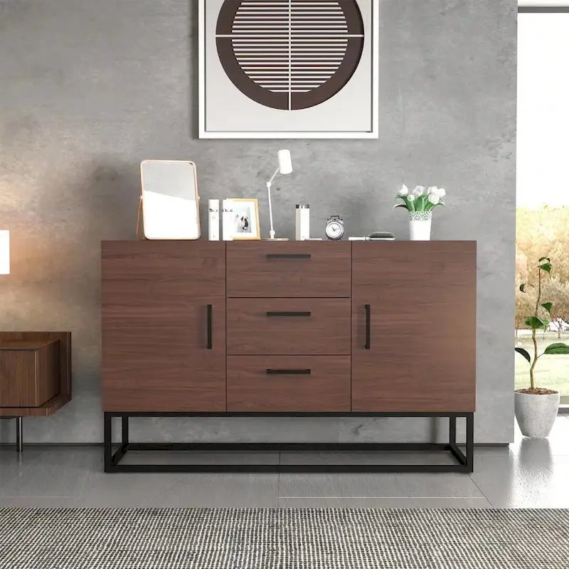 Sideboard in Holzoptik mit 3 Schubladen und Anrichte