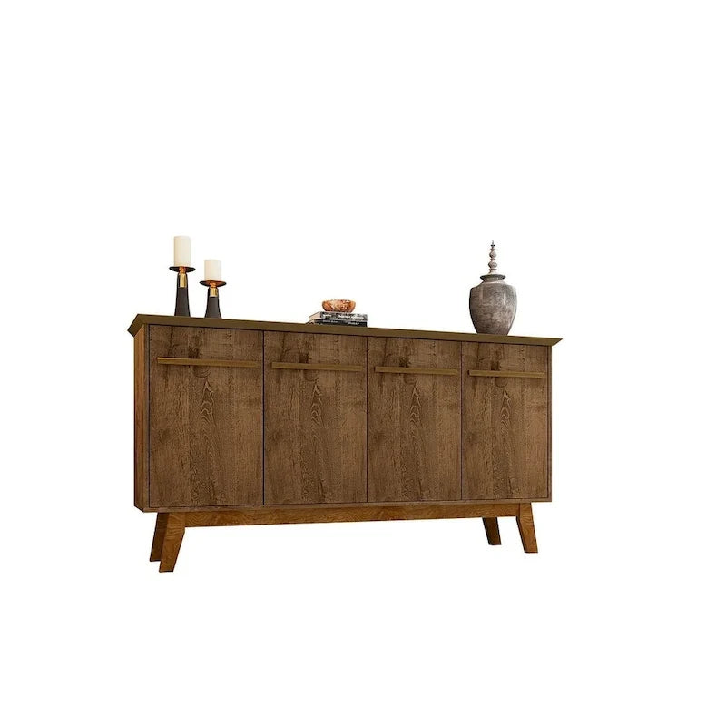 Aparador con patas de madera maciza