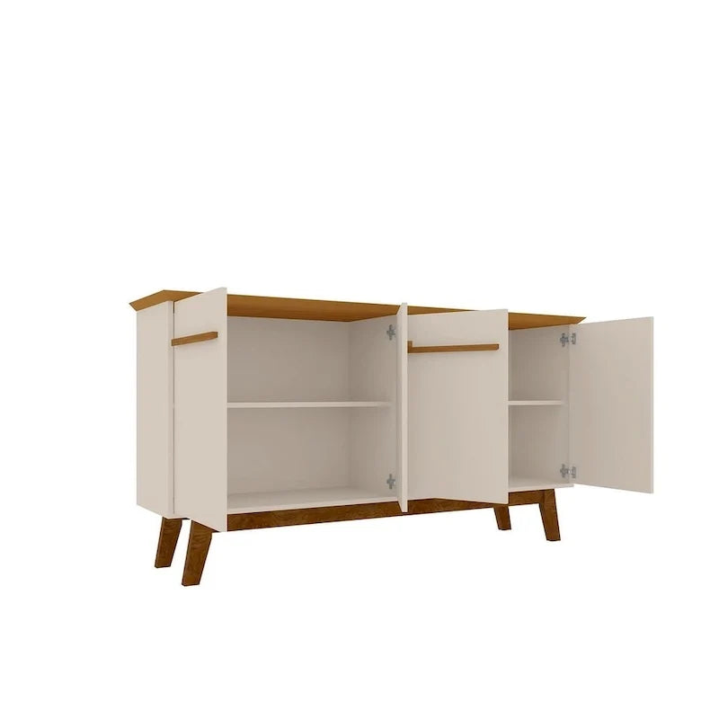 Aparador con patas de madera maciza