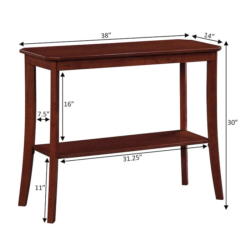 Série de tables d’entrée avec étagère de rangement