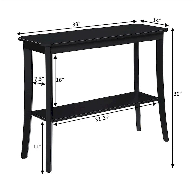 Série de tables d’entrée avec étagère de rangement
