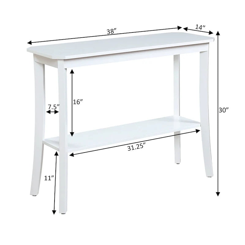 Série de tables d’entrée avec étagère de rangement