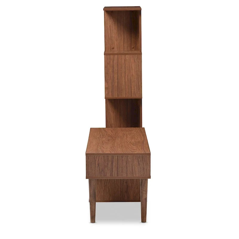 Meuble télé en bois brun moyen de style milieu du siècle
