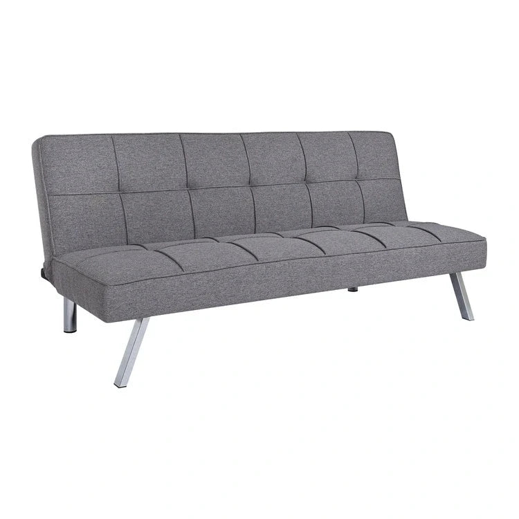 Canapé-lit futon moderne et confortable, convertible, en tissu de lin