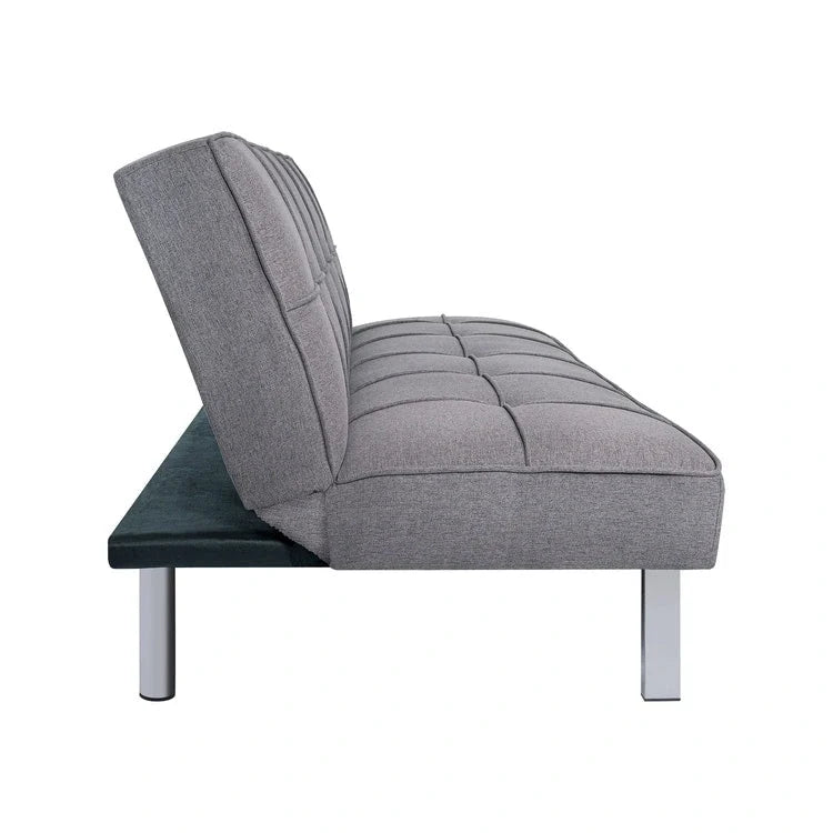 Canapé-lit futon moderne et confortable, convertible, en tissu de lin