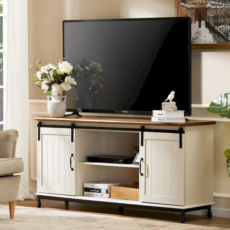 TV-Schrank/Aufbewahrungseinheit/Entertainment-Center mit Scheunenschiebetür