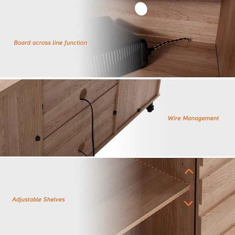 TV-Schrank/Aufbewahrungseinheit/Entertainment-Center mit Scheunenschiebetür