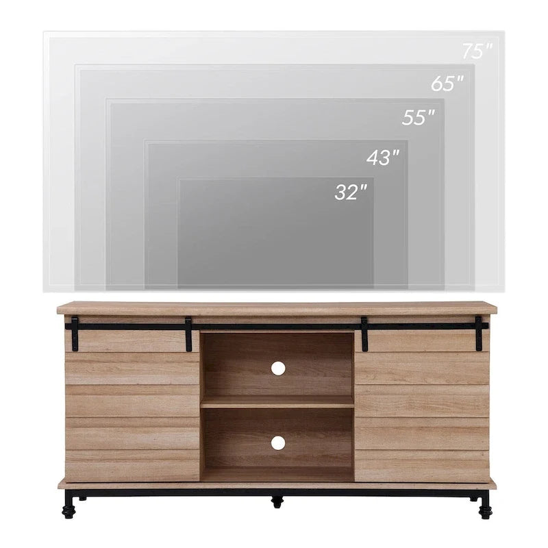 TV-Schrank/Aufbewahrungseinheit/Entertainment-Center mit Scheunenschiebetür